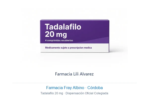 Tadalafilo 20 mg Farmacia Fray Albino